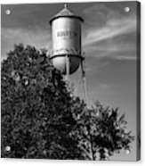 Old Bourbon Monochrome Water Tower - Missouri Route 66 1x1 Acrylic Print