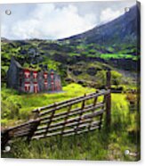 Old Farm In The Irish Countryside Oil Painting Acrylic Print