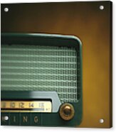 Old-fashioned Radio With Dial Tuner Acrylic Print