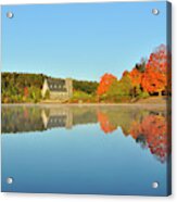 Old Stone Church Autumn Days Acrylic Print