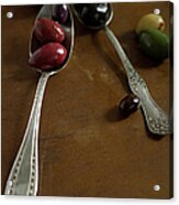 Olives And Spoons Acrylic Print