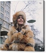 Olivia In Furs Acrylic Print