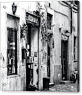 Open Door Bookshop In Trastevere Roma Acrylic Print
