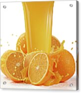 Oranges And Orange Juice Acrylic Print