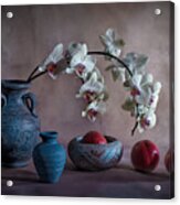 Orchid And Nectarine Acrylic Print