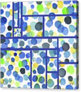 Organic Polka Dots Blocks Abstract Watercolor Acrylic Print
