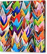 Origami Paper Folding Art Acrylic Print