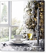 Ornate Table Settings In Dining Room Acrylic Print