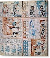 Page Of The Tro-cortesianus Codex Or Madrid Codex. Mayan Codex. Gods And Men. 13th-15th Centuries. Acrylic Print