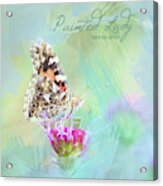 Painted Lady Watercolor Photo Acrylic Print