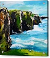 Painting Of Cliffs Of Moher Ireland Acrylic Print