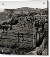 Panorama Bryce Canyon Black Acrylic Print