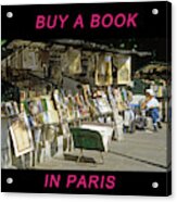 Paris Bookseller Acrylic Print