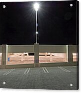 Parking Structure At Night Acrylic Print