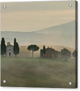 Pastel Sunrise In Toscany Acrylic Print