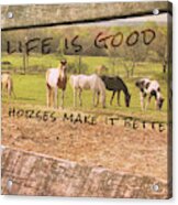 Pasture Friends Quote Acrylic Print