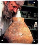 Patrick Mcgovern & A Jar Which Held Ancient Wine Acrylic Print