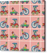Pattern Of Cars And Bikes Acrylic Print