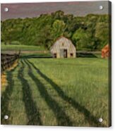 Patterns Of The Pasture, Painterly Acrylic Print