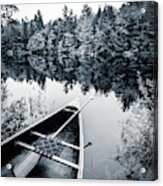 Peaceful Lakeside Canoe Acrylic Print