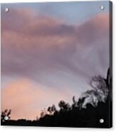 Perch Silhouetted By Sunset Virga Acrylic Print