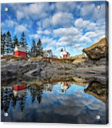 Perfect Reflections - Pemaquid Point Light Acrylic Print
