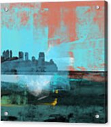 Philadelphia Abstract Skyline I Acrylic Print