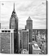 Philly Skyline (b/w) Acrylic Print