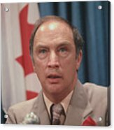 Pierre Trudeau At Microphones Acrylic Print