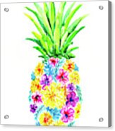 Pineapple Floral Acrylic Print