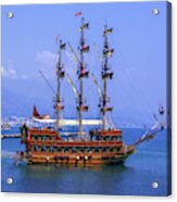 Pirate Ship In Alanya Acrylic Print