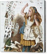 Playing Cards - In “the Nursery “” Alice In Wonderland”” By Lewis Carroll, Illustration By John Tenniel Acrylic Print