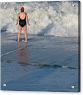 Playing In The Florida Surf Acrylic Print