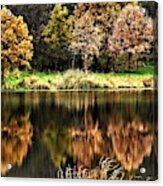 Pond Reflections In Evening Light Acrylic Print