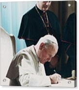 Pope John Paul Ii And Cardinal Ratzinger Acrylic Print