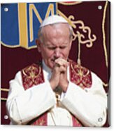 Pope John Paul Ii Praying Acrylic Print