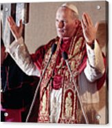 Pope John Paul II Speaking To Cardinals Acrylic Print