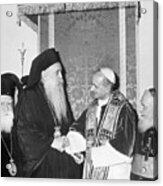 Pope Paul Vi And Patriarch Athenagoras Acrylic Print