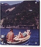 Portofino Boat Ride Acrylic Print