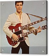 Portrait Of Elvis Presley Acrylic Print