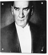Portrait Of President Kemal Ataturk Acrylic Print