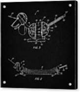 Pp1041-vintage Black Slide Rule Patent Poster Acrylic Print
