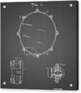 Pp105-black Grid Drum Key Holder Patent Poster Acrylic Print