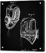 Pp1071-vintage Black Sub Zero Mask Patent Poster Acrylic Print