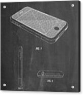 Pp177- Chalkboard Iphone 3 Patent Poster Acrylic Print