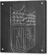 Pp217-chalkboard Nfl Display Patent Poster Acrylic Print