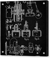 Pp257-vintage Black Diesel Engine 1898 Patent Poster Acrylic Print