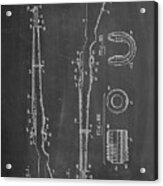 Pp35-chalkboard M-1 Rifle Patent Poster Acrylic Print