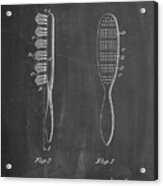 Pp352-chalkboard Wooden Hair Brush 1933 Patent Poster Acrylic Print