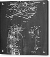 Pp500-chalkboard Early Helicopter Patent Poster Acrylic Print